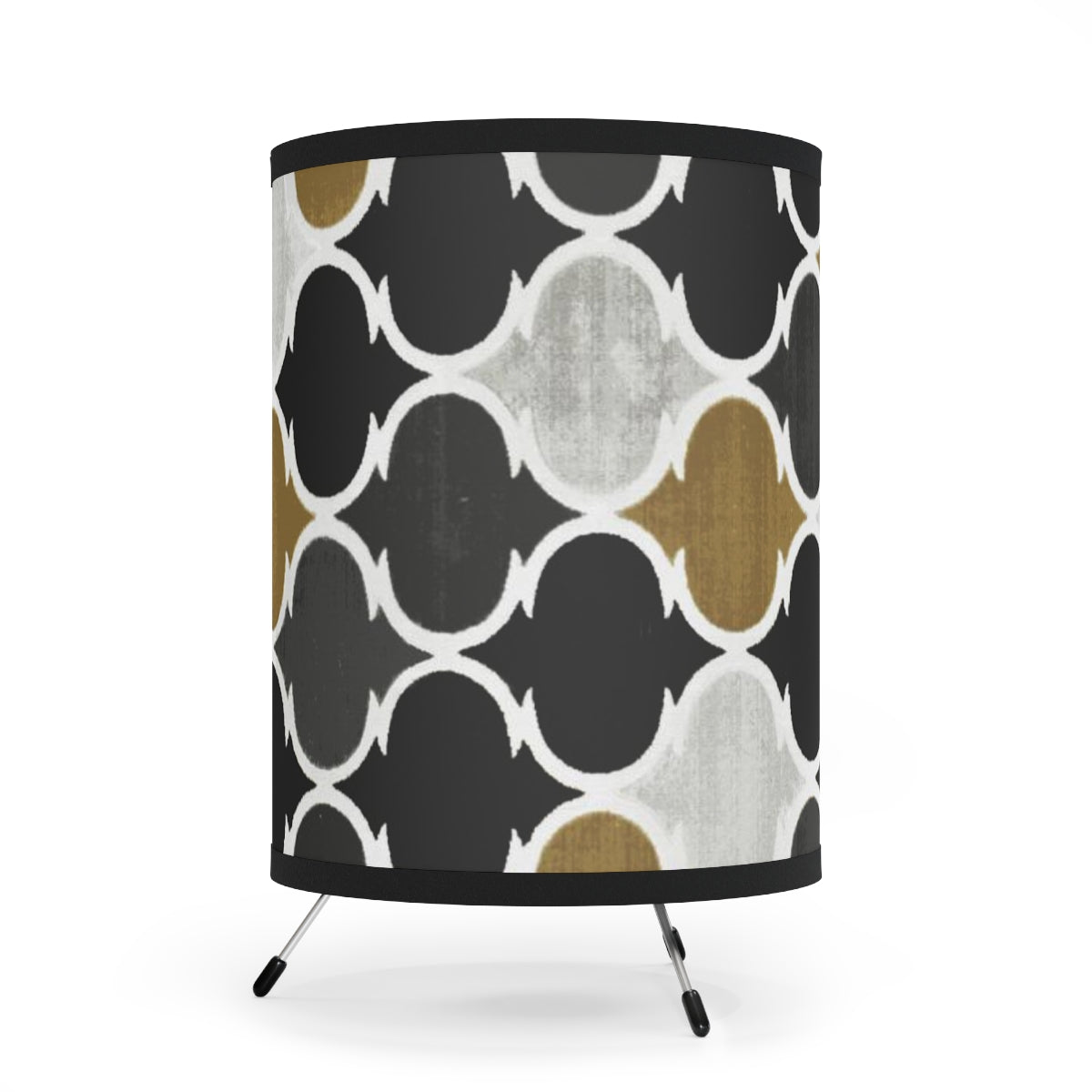 Boho Geometric Print Tripod Lamp Shade