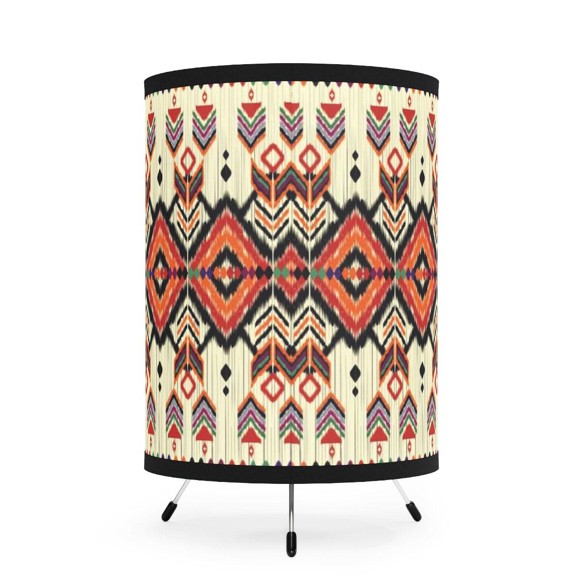 African Tribal Art Print Tripod Lamp Shade