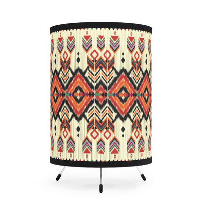 African Tribal Art Print Tripod Lamp Shade