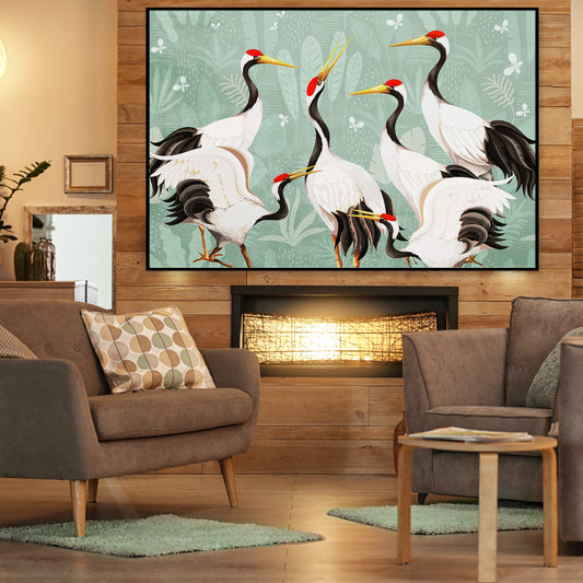 Vintage Flamingo Nature Show Wall Art