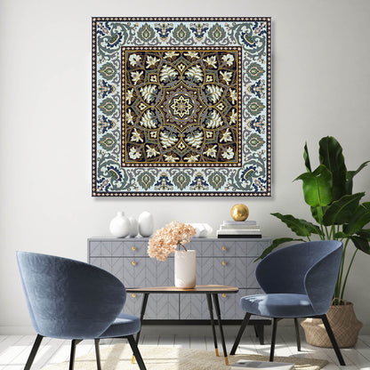 Modern Fractal Flower Art Canvas