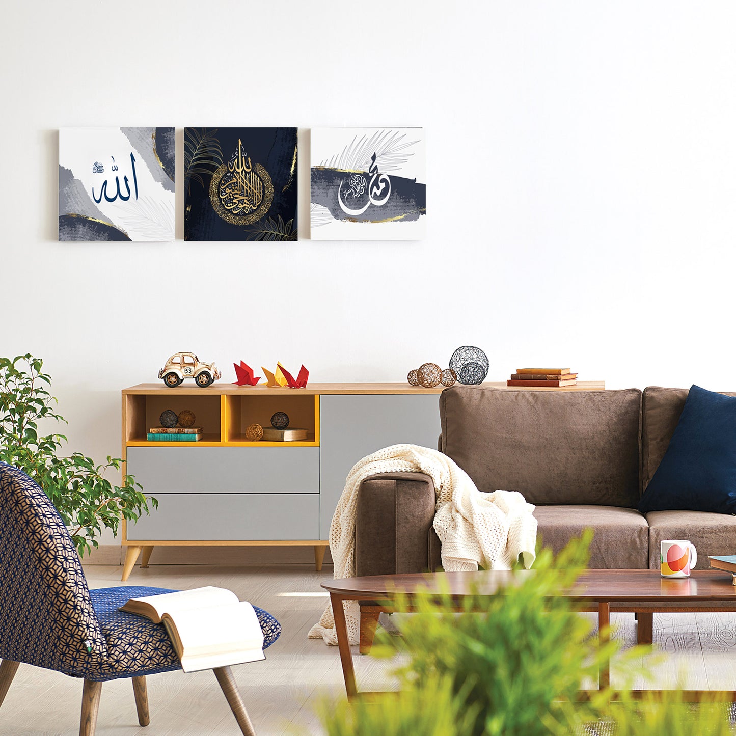 Islamic Calligraphy Wall Art-3 panel