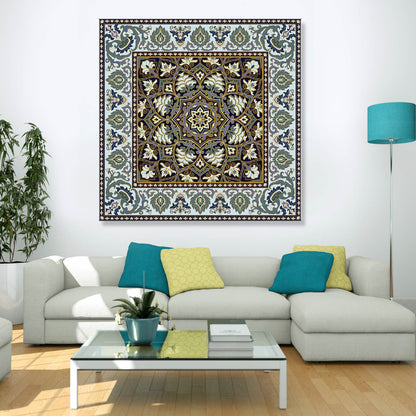 Modern Fractal Flower Art Canvas