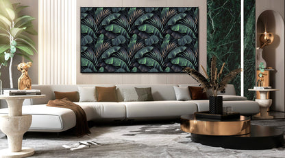 Large Tropical Leaves Canvas