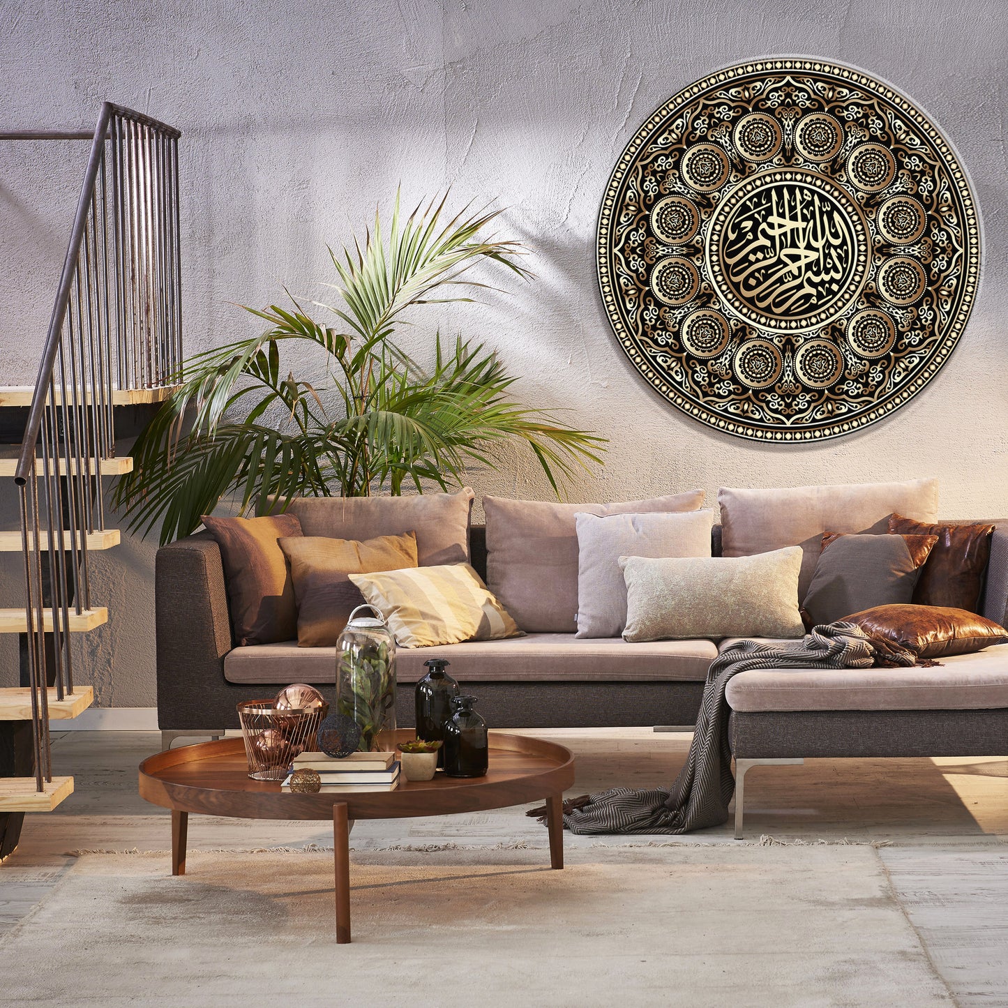 Bismillah - Round Shape Acrylic Glass | Islamic Wall Art