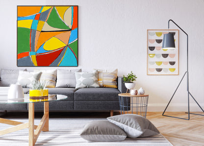 Minimalist Abstract Wall Art Hanging Canvas, Modern Contemporary Art for Interior Decor