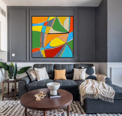 Minimalist Abstract Wall Art Hanging Canvas, Modern Contemporary Art for Interior Decor