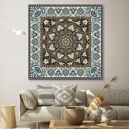 Modern Fractal Flower Art Canvas