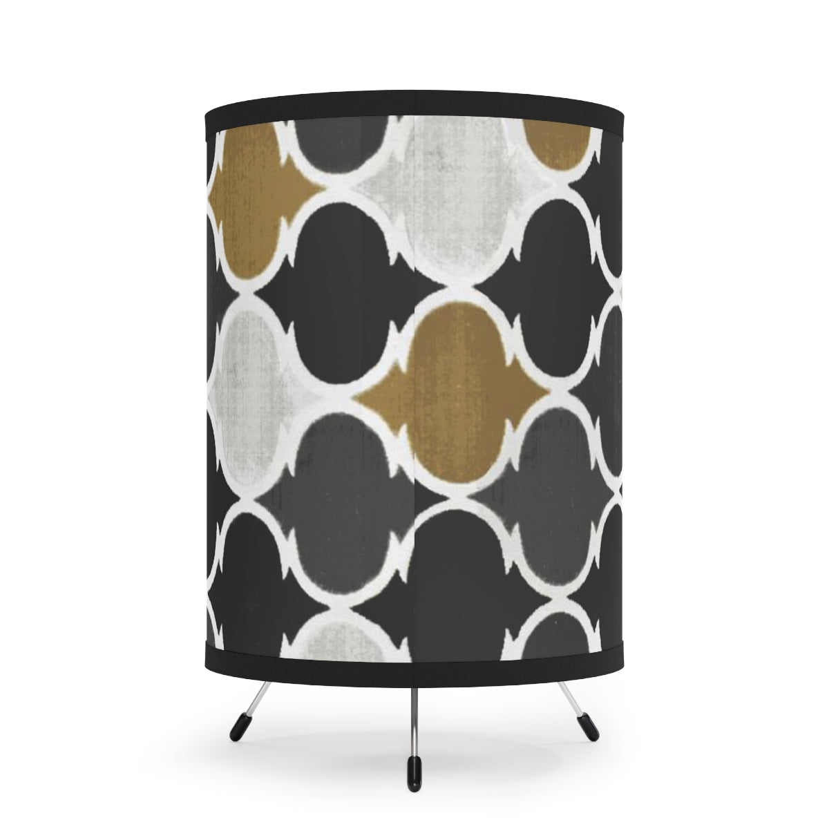 Boho Geometric Print Tripod Lamp Shade