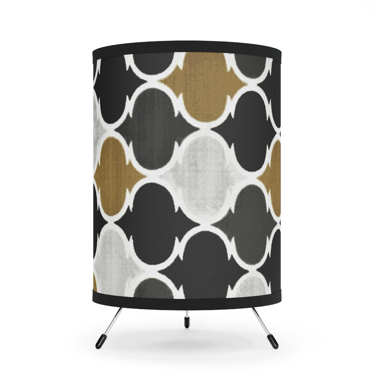 Boho Geometric Print Tripod Lamp Shade