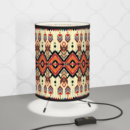 African Tribal Art Print Tripod Lamp Shade