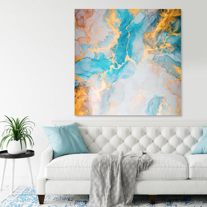 Clouds | oil and ink mounted canvas wall Art Print