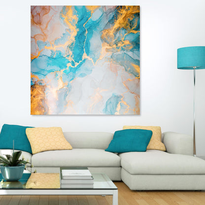 Clouds | oil and ink mounted canvas wall Art Print