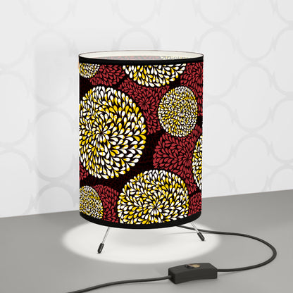 Spiral Leaves Boho Art Print Tripod Lamp Shade