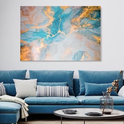 Clouds | oil and ink mounted canvas wall Art Print