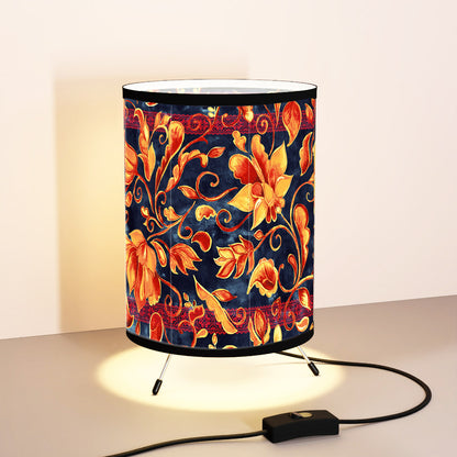 Water Color Floral Tulips Print Tripod Lamp Shade