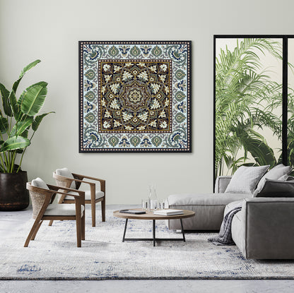 Modern Fractal Flower Art Canvas