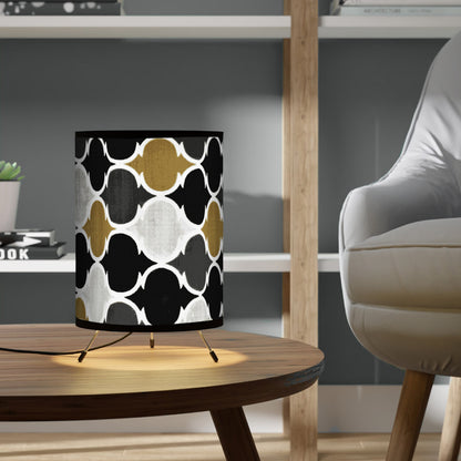 Boho Geometric Print Tripod Lamp Shade