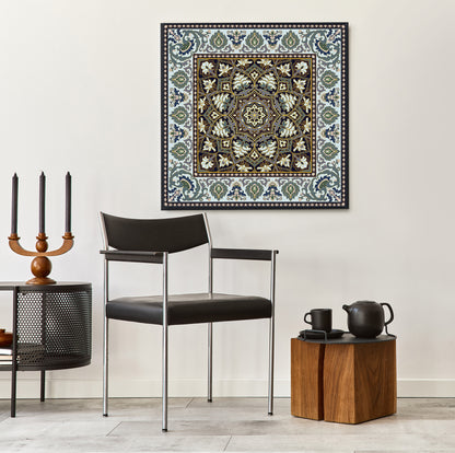 Modern Fractal Flower Art Canvas