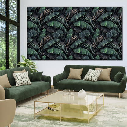 Large Tropical Leaves Canvas