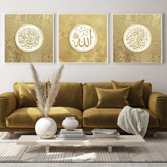 Dhikr, Bismillah, Tasbeeh (Asma Ul Husna) Canvas