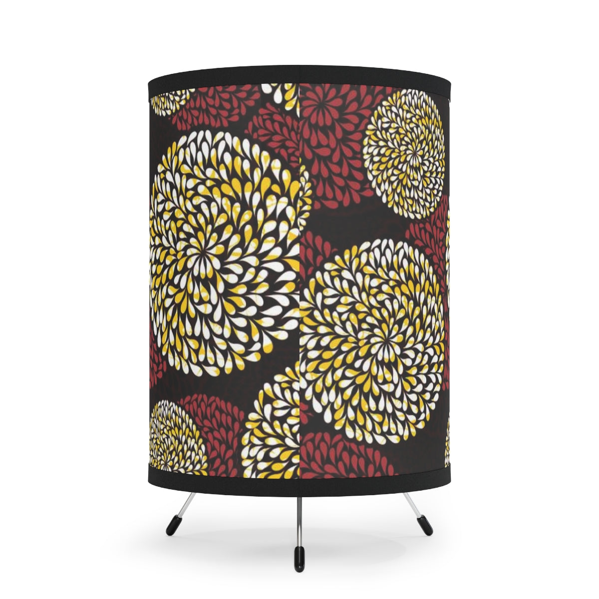 Spiral Leaves Boho Art Print Tripod Lamp Shade
