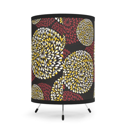 Spiral Leaves Boho Art Print Tripod Lamp Shade