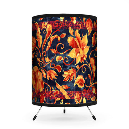 Water Color Floral Tulips Print Tripod Lamp Shade