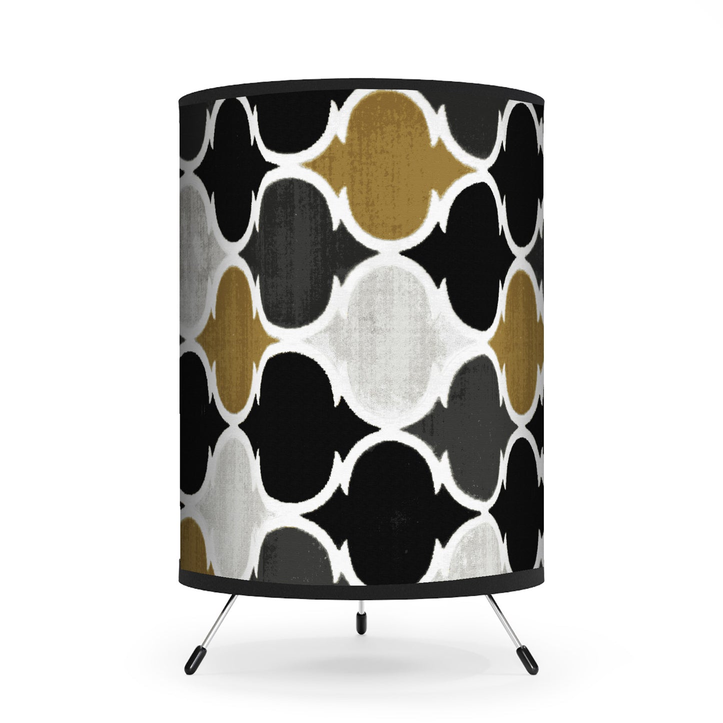 Boho Geometric Print Tripod Lamp Shade